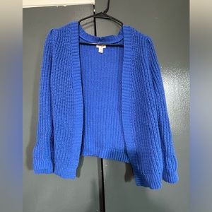 the brand is cat & jack, the size is large, and the color is blue with shimmer